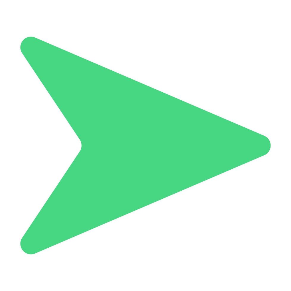 A colorful design icon of navigation arrow vector