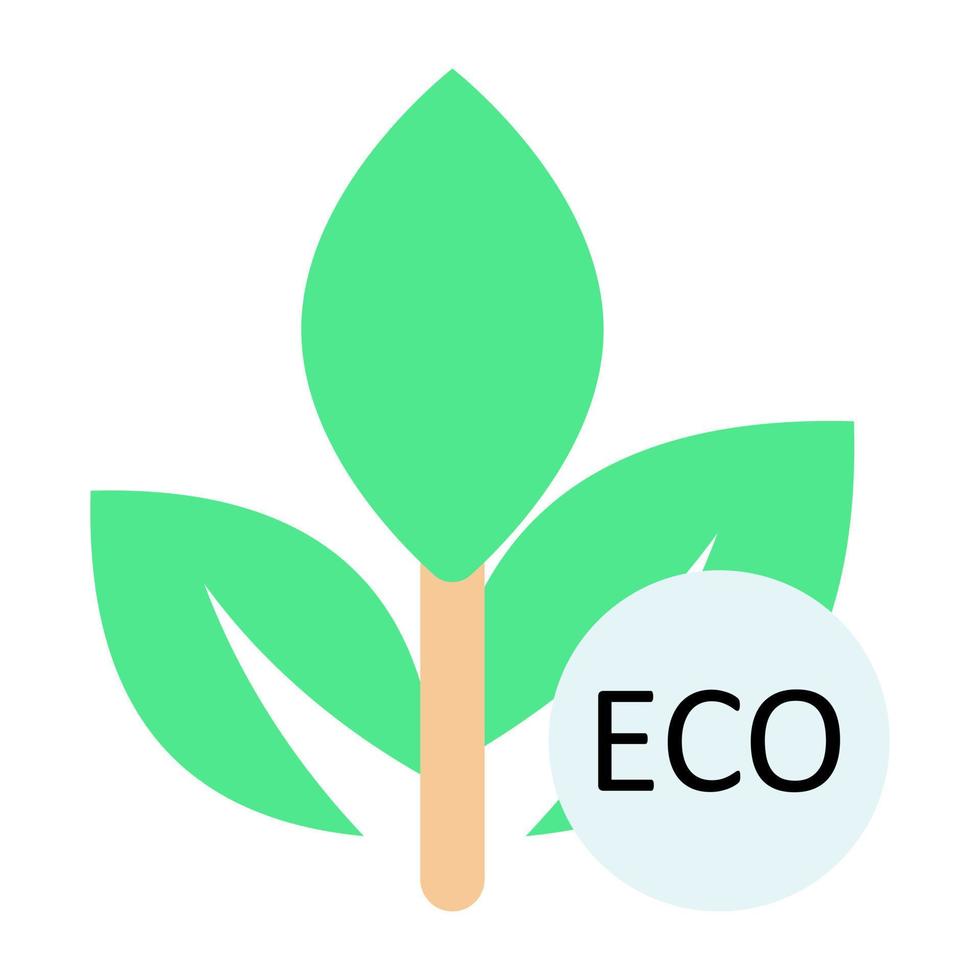 Eco icon, editable vector