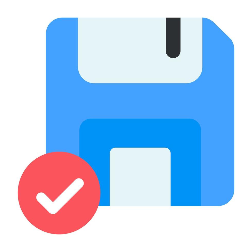 Premium download icon of verified floppy vector