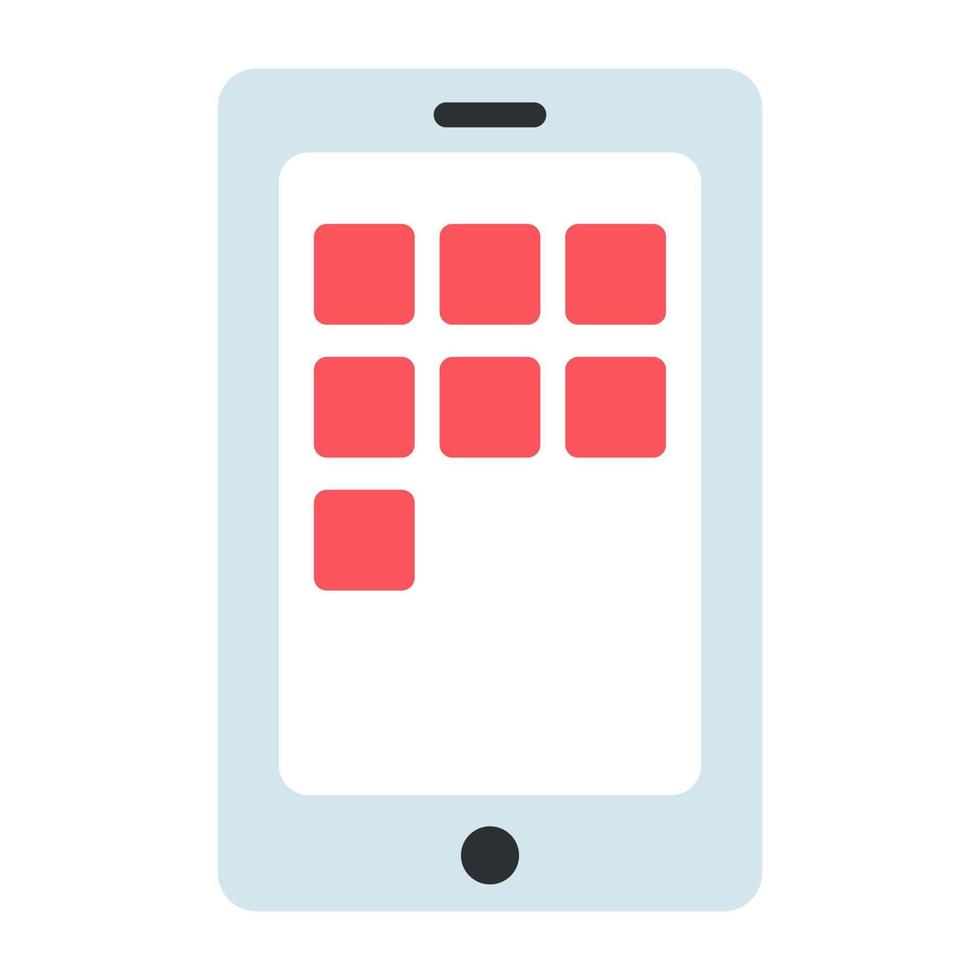 An editable design icon of mobile apps vector