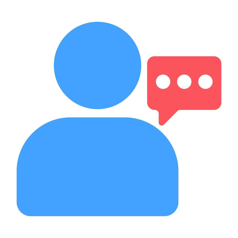 avatar con burbuja de chat que simboliza el icono de comunicación vector