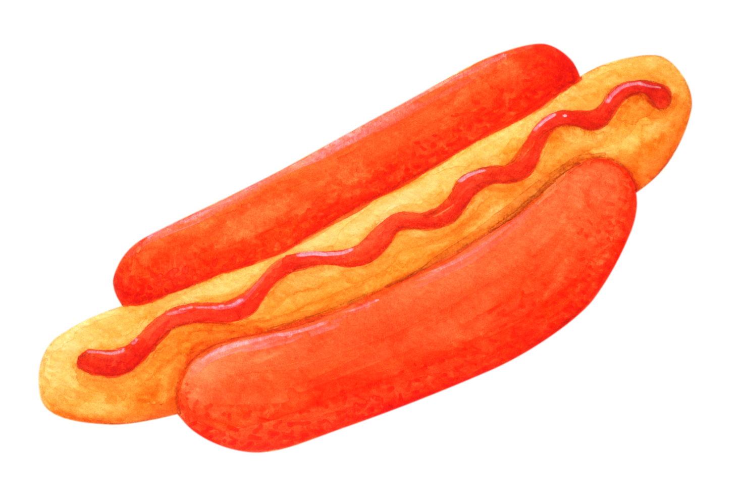 acuarela de desayuno de comida rápida png