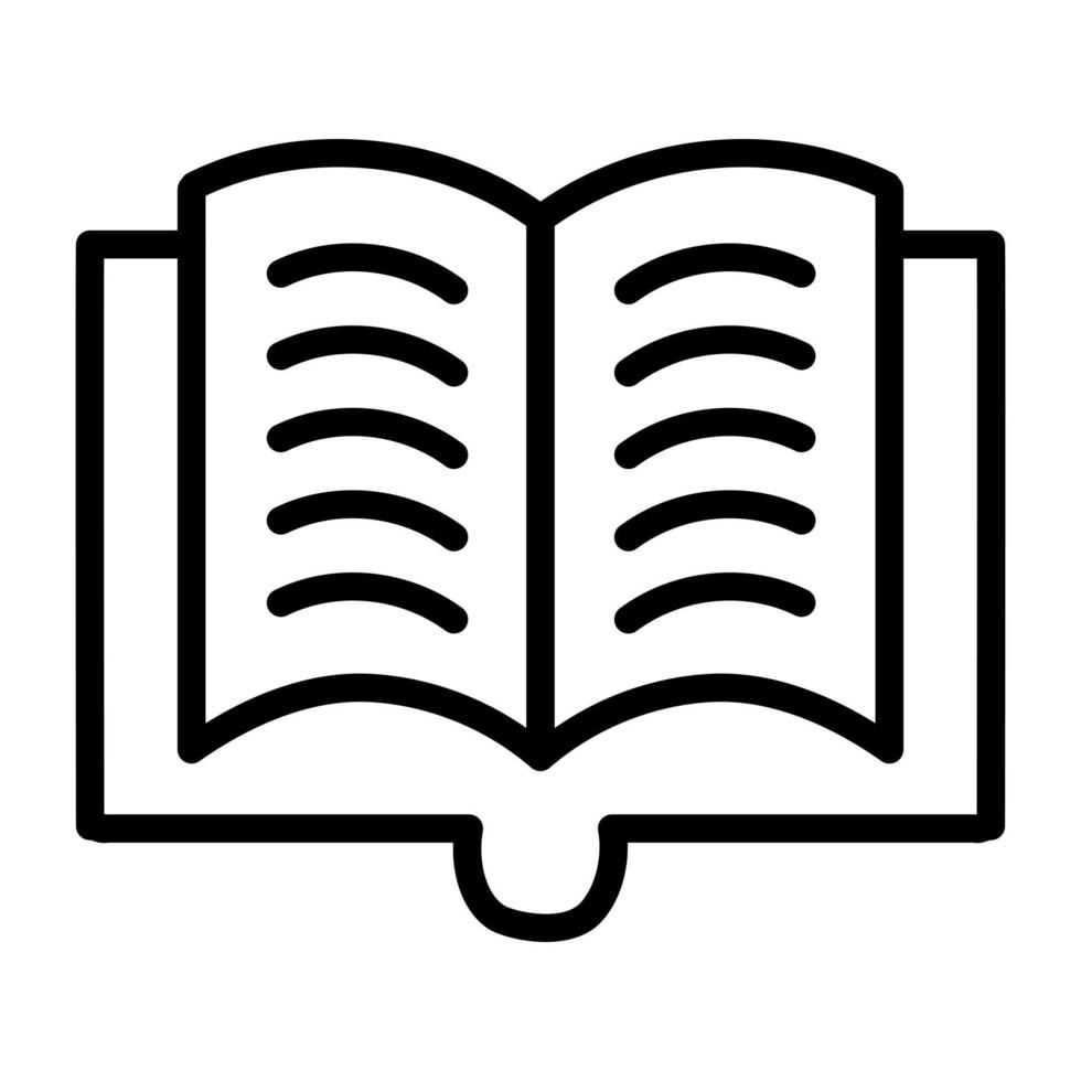 Open book icon in linear design vector