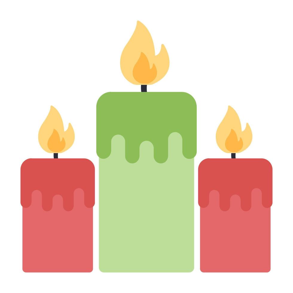 Burning candles icon in trendy design vector