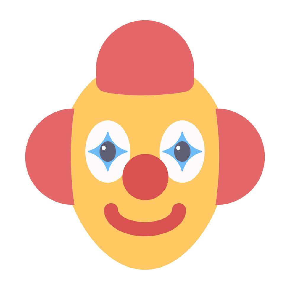 un hermoso icono de diseño de payaso vector