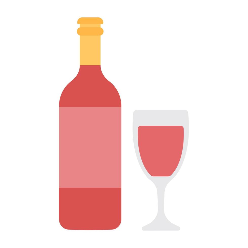 un icono de diseño de botella de vino vector