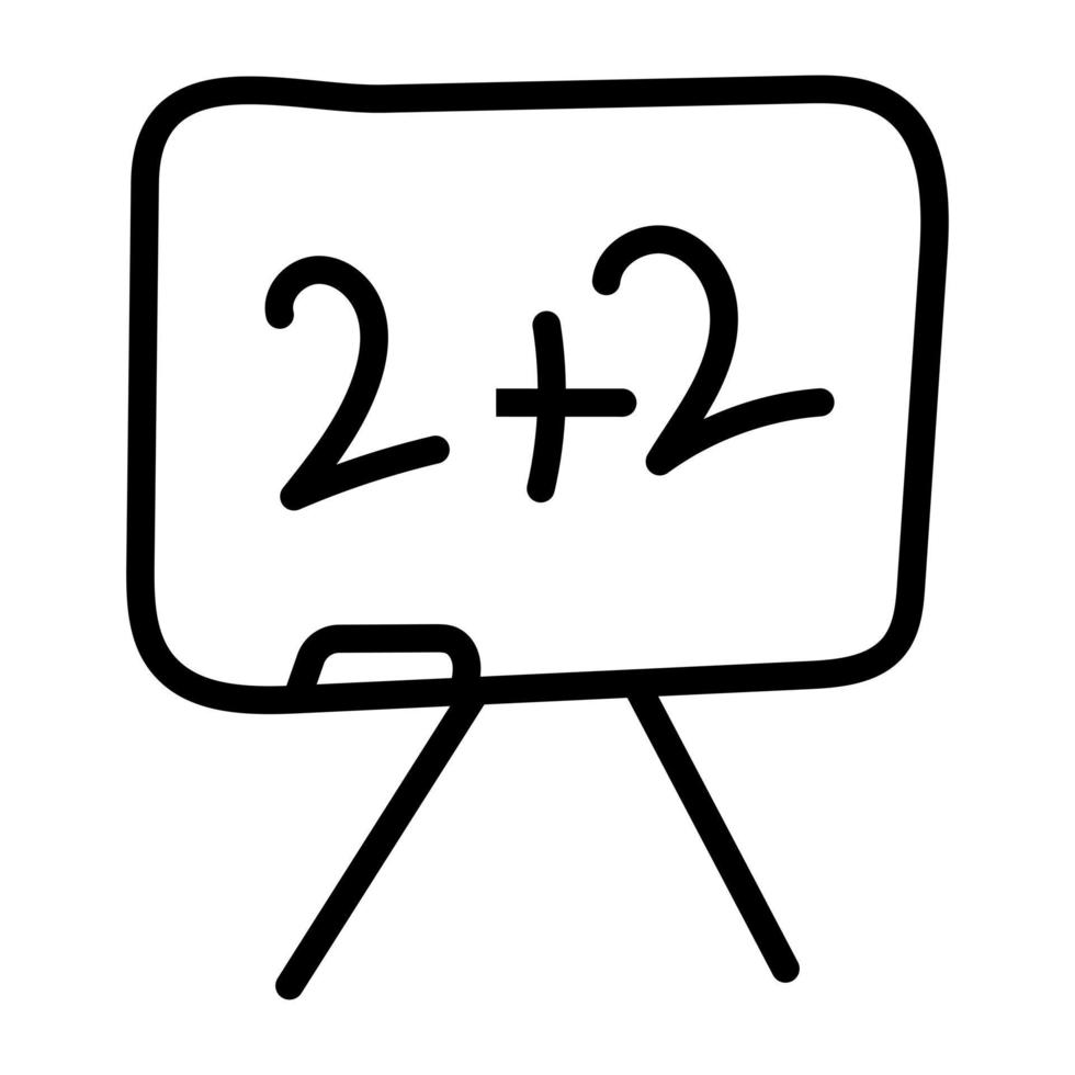 An editable design icon of maths class vector
