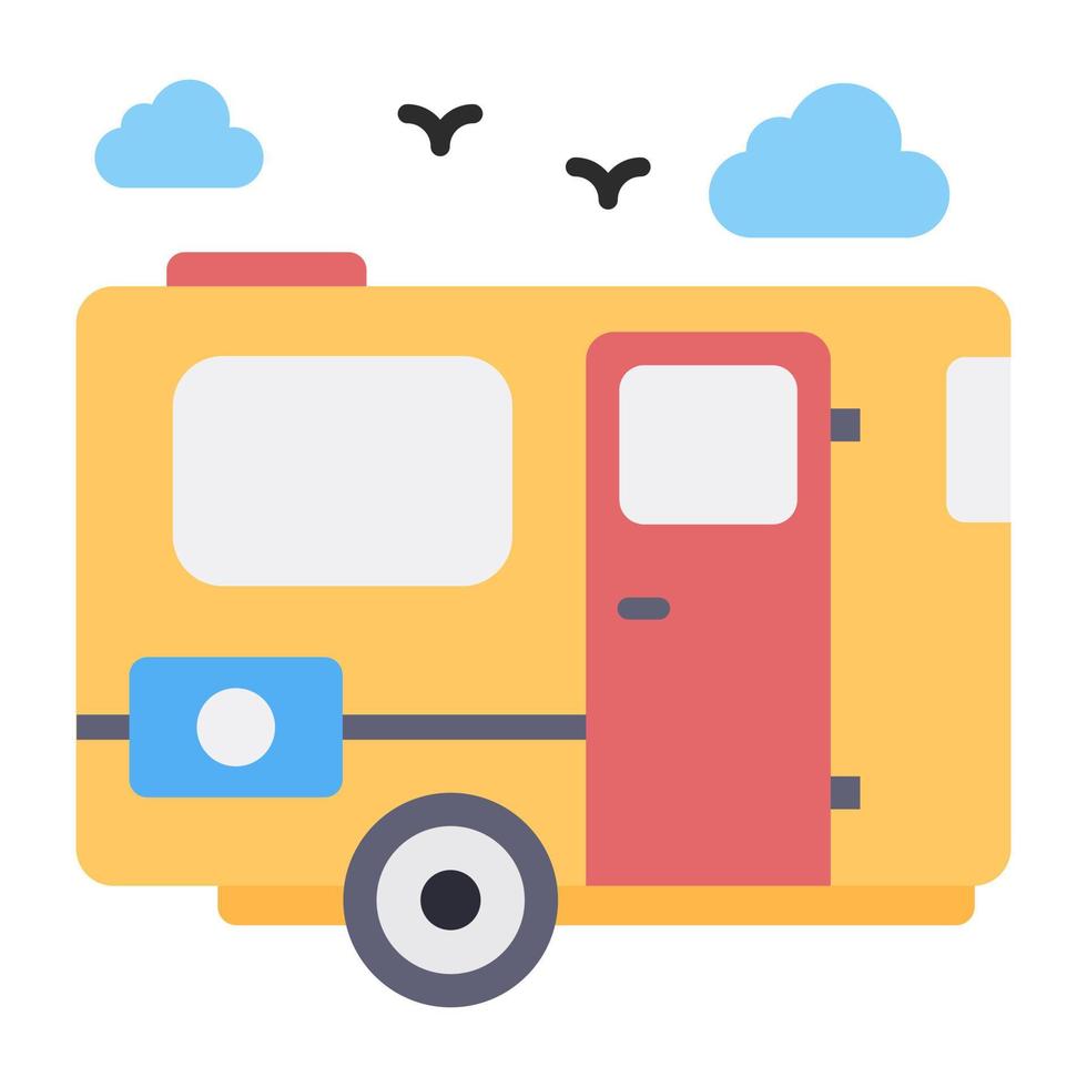 A unique design icon of caravan vector