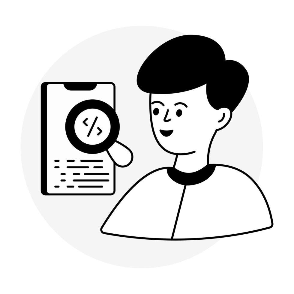 Editable design icon of coding vector