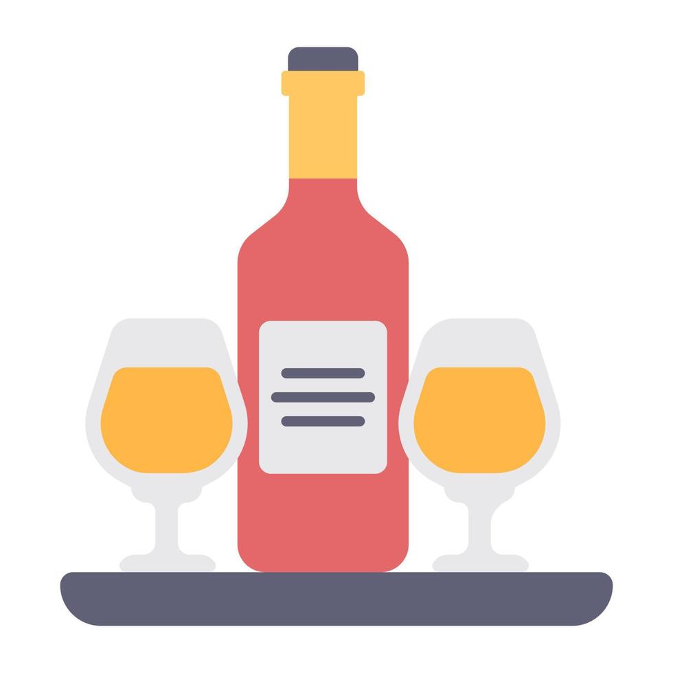 An icon design of wine bottle vector