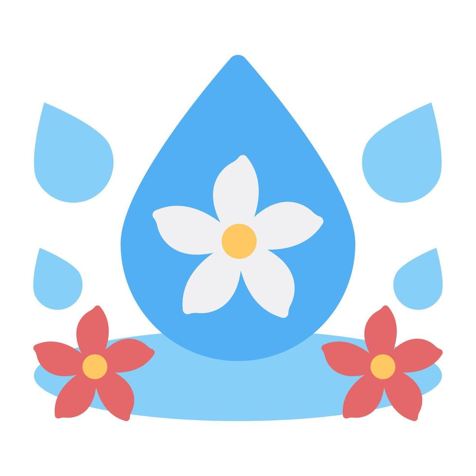 A beautiful design icon of dew drops vector