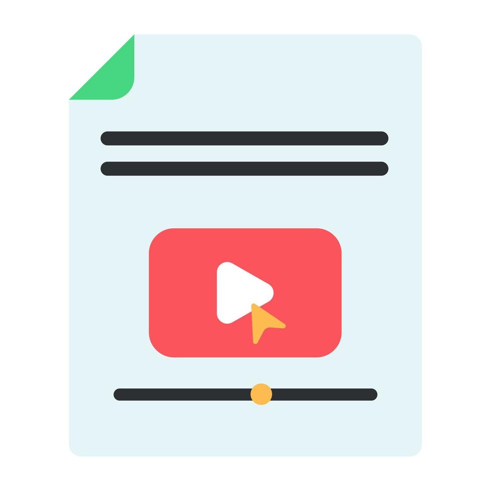 Modern design icon of video file vector