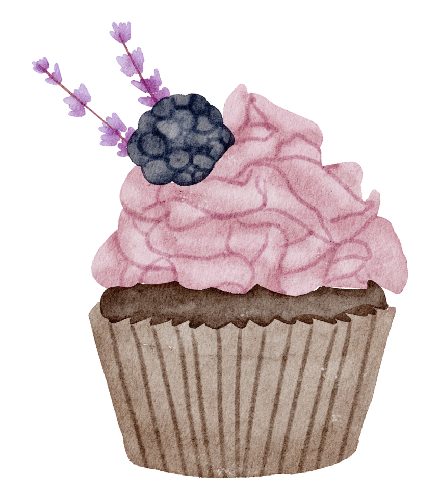 Dessert watercolor cartoon cute png