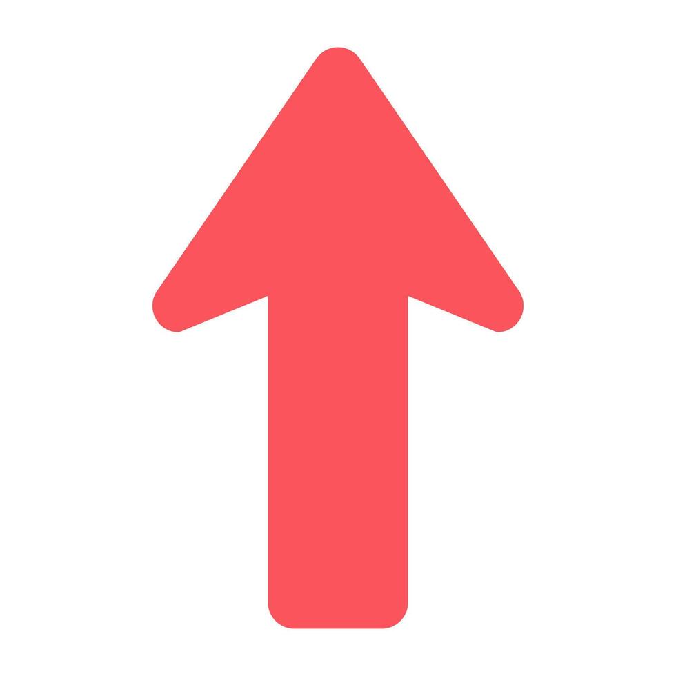 Upward arrow icon in premium download style vector