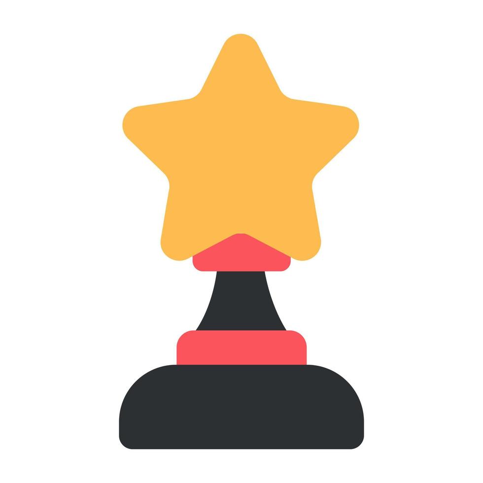 An icon design of star trophy vector