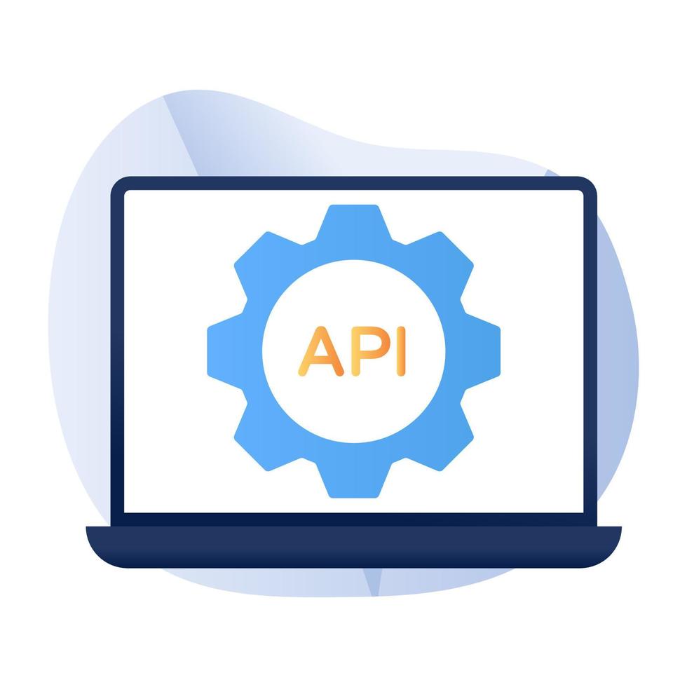 A perfect design icon of application programming interface vector
