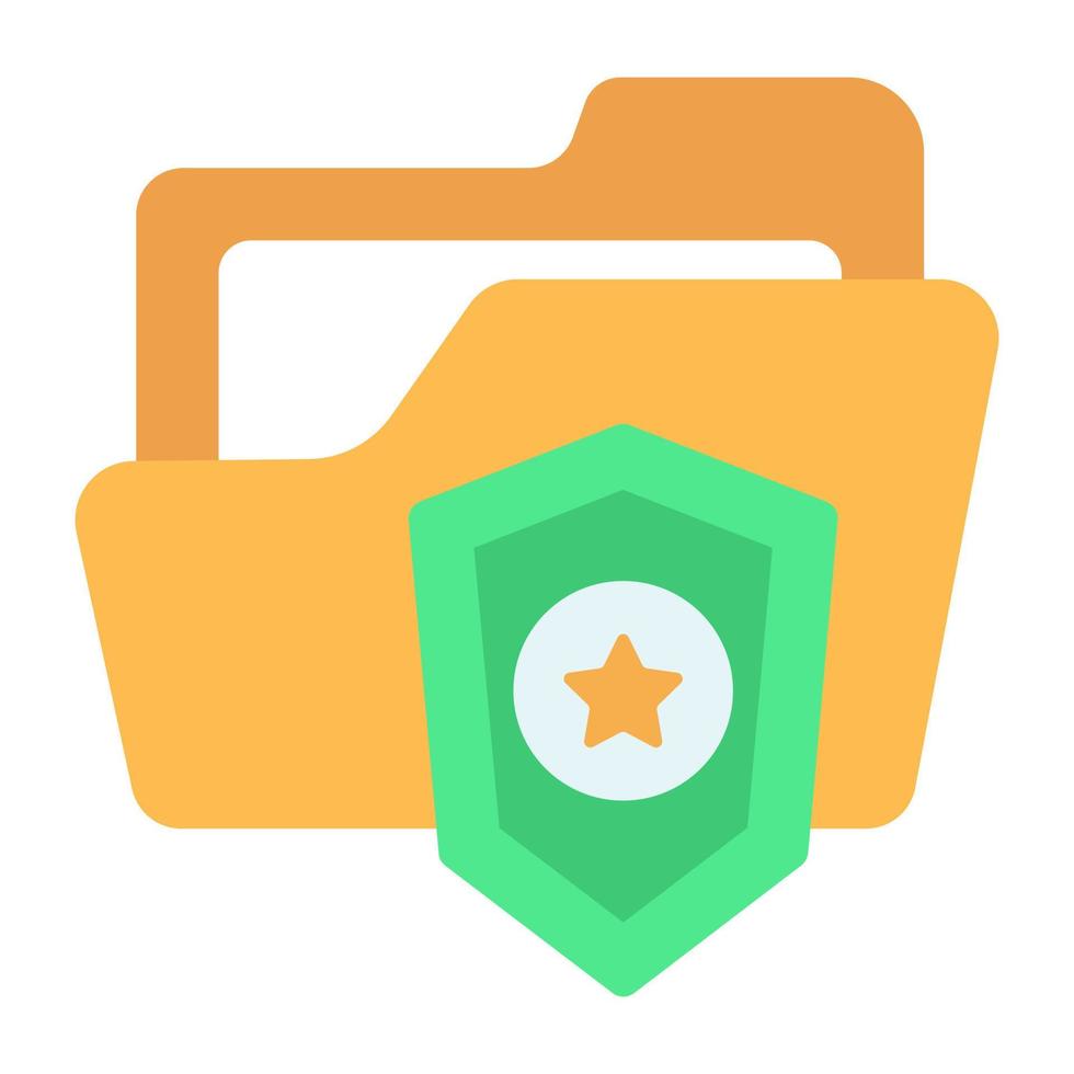 An editable design icon of secure folder vector