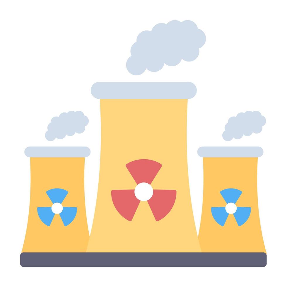 Modern design icon of nuclear plant vector