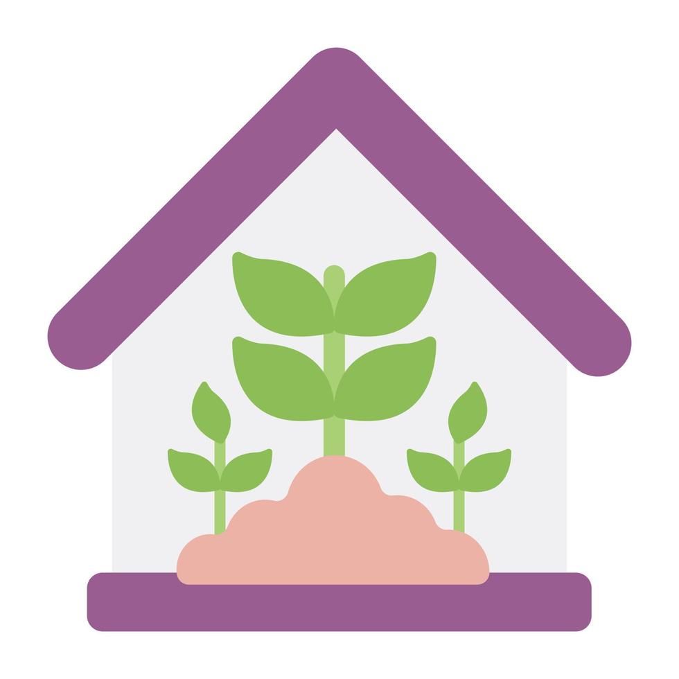 A beautiful design icon of greenhouse vector
