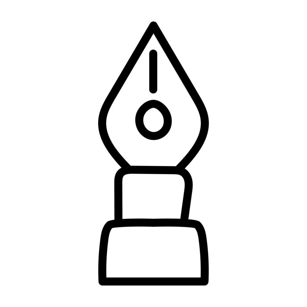 A creative design icon of pen nib vector