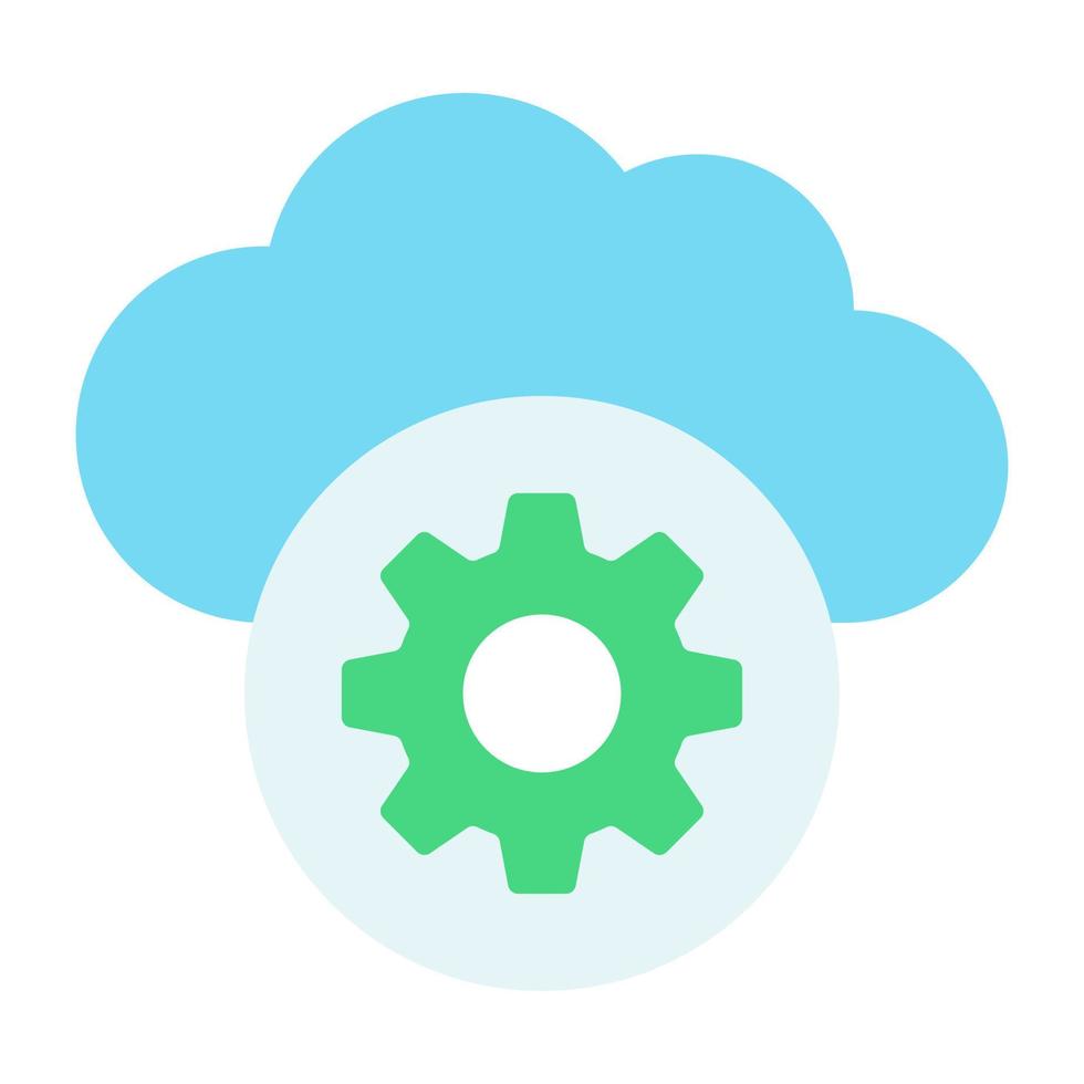 Modern design icon of cloud setting vector
