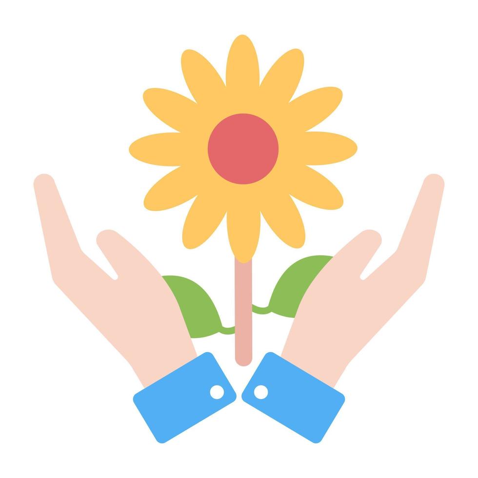 A unique design icon of plant care vector