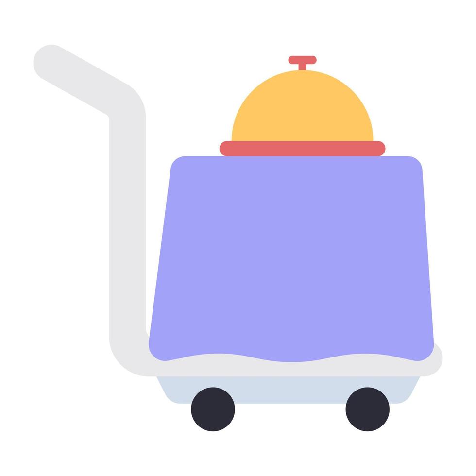 A unique design icon of food trolley vector