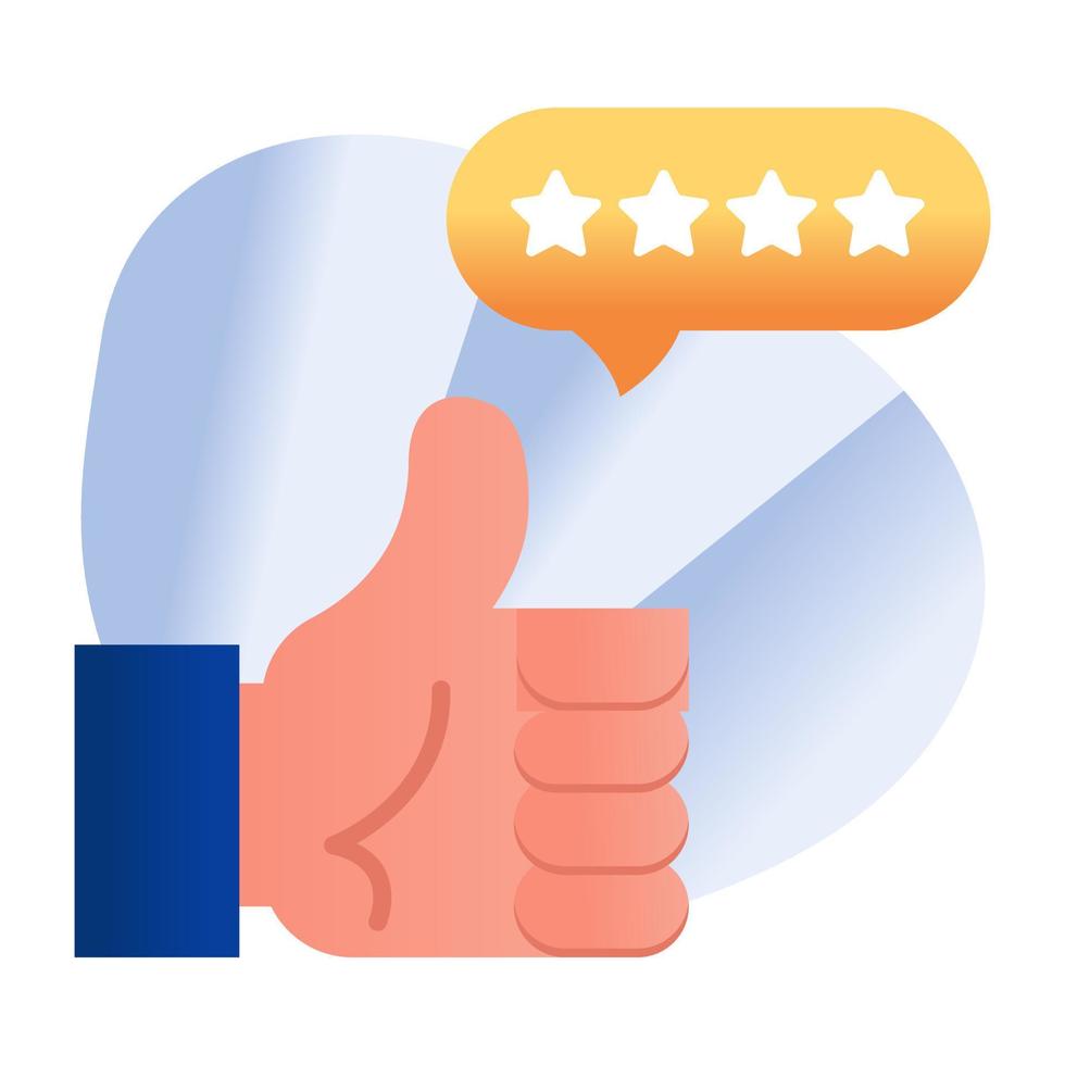 An icon design of customer feedback vector