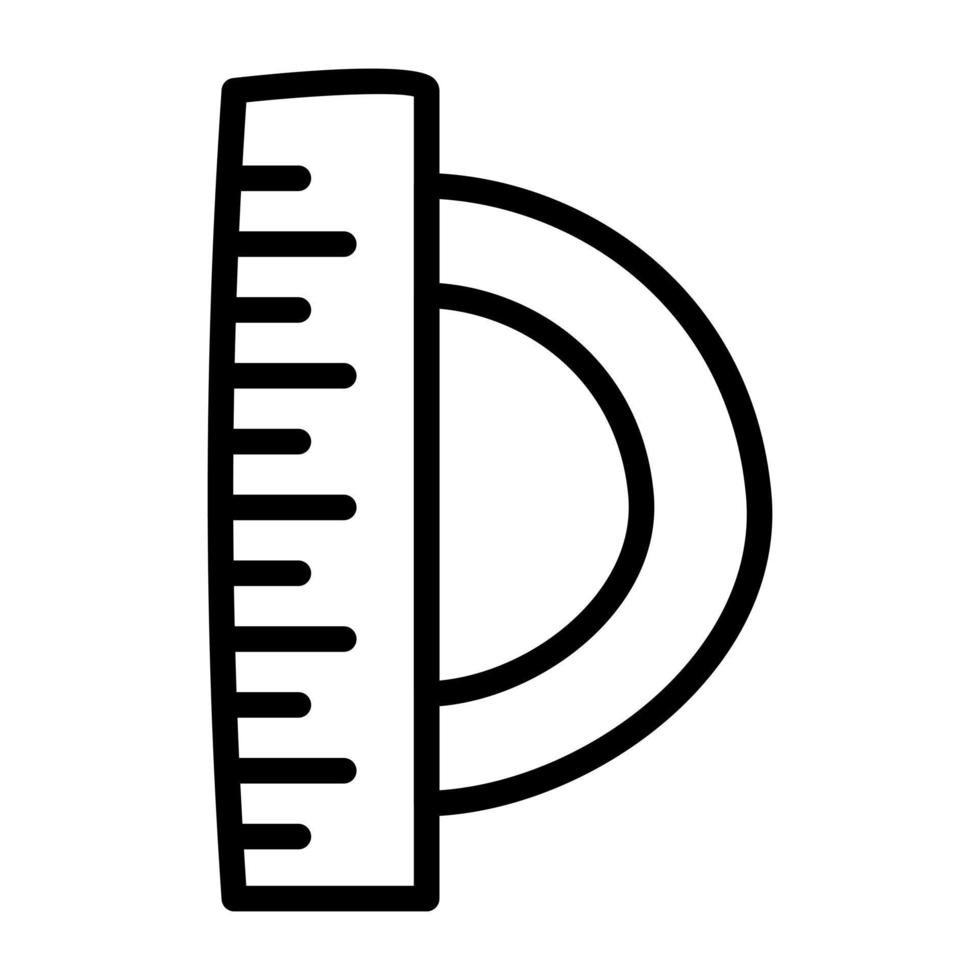 Ruler icon, vector design of geometry tool