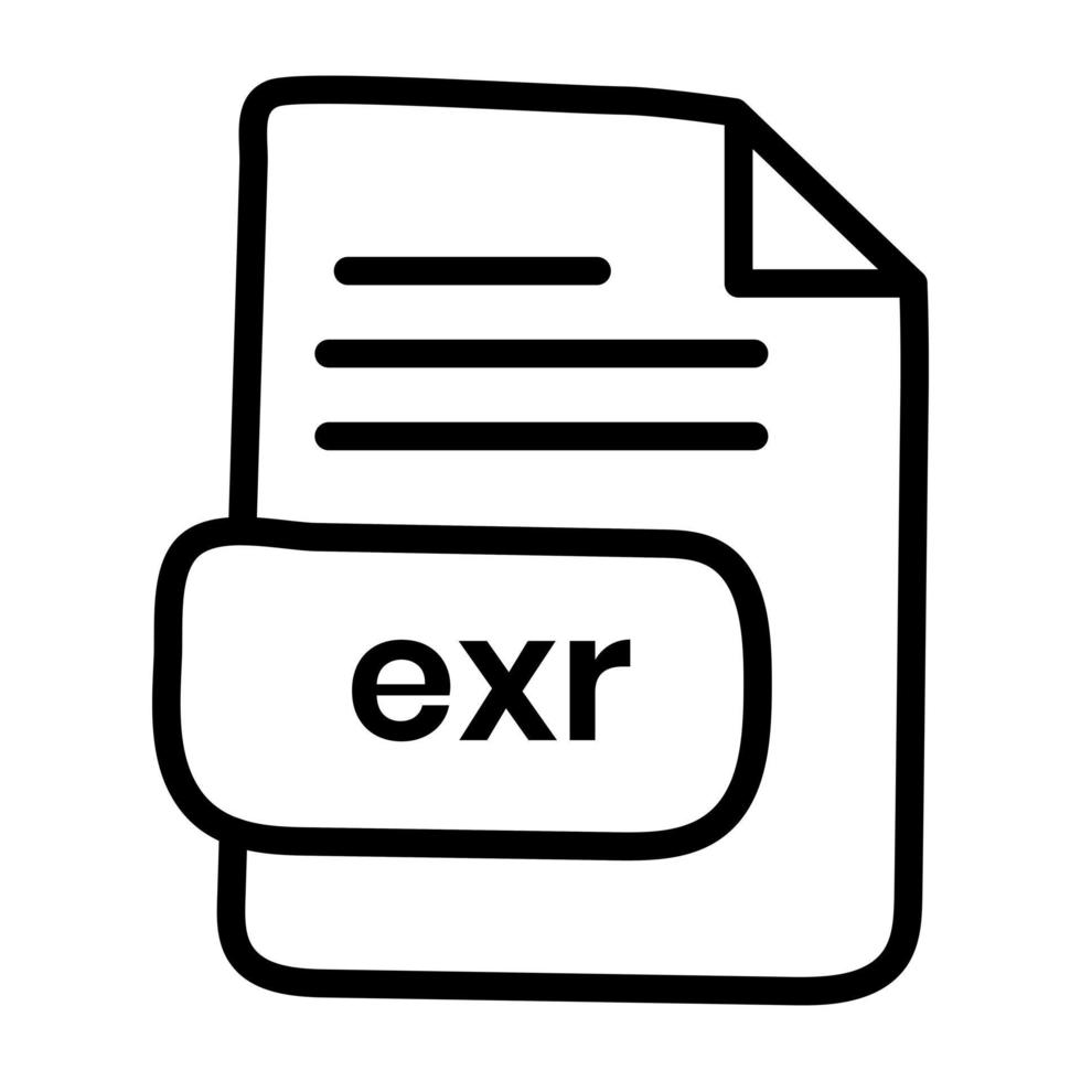 un icono de diseño de contorno del archivo exr vector