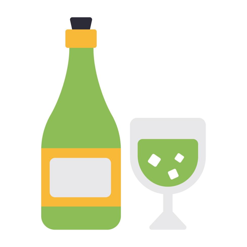 un icono de diseño de botella de vino vector