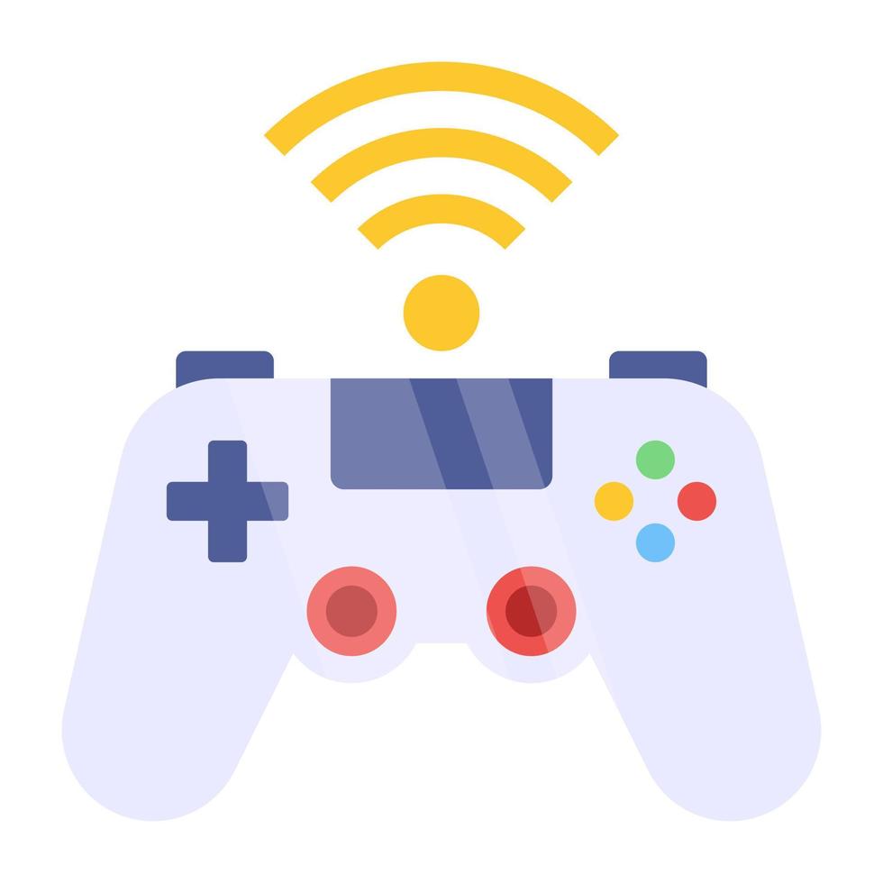 Vector design of game controller, flat design icon