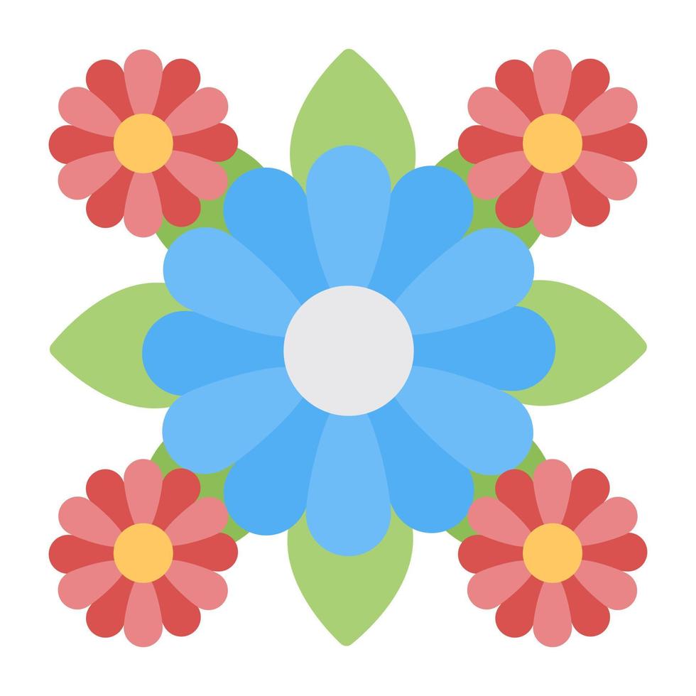 Spa flower icon in flat design vector