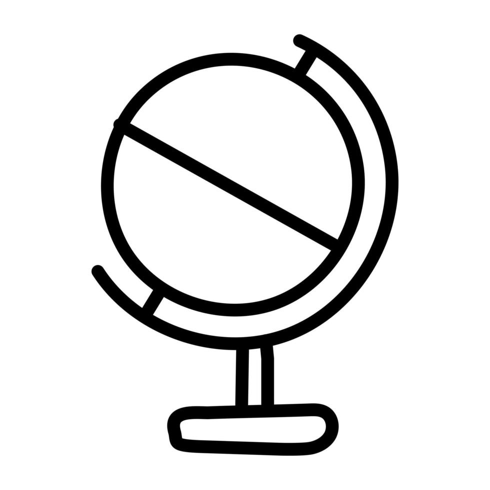 un icono de diseño creativo del globo de la mesa vector