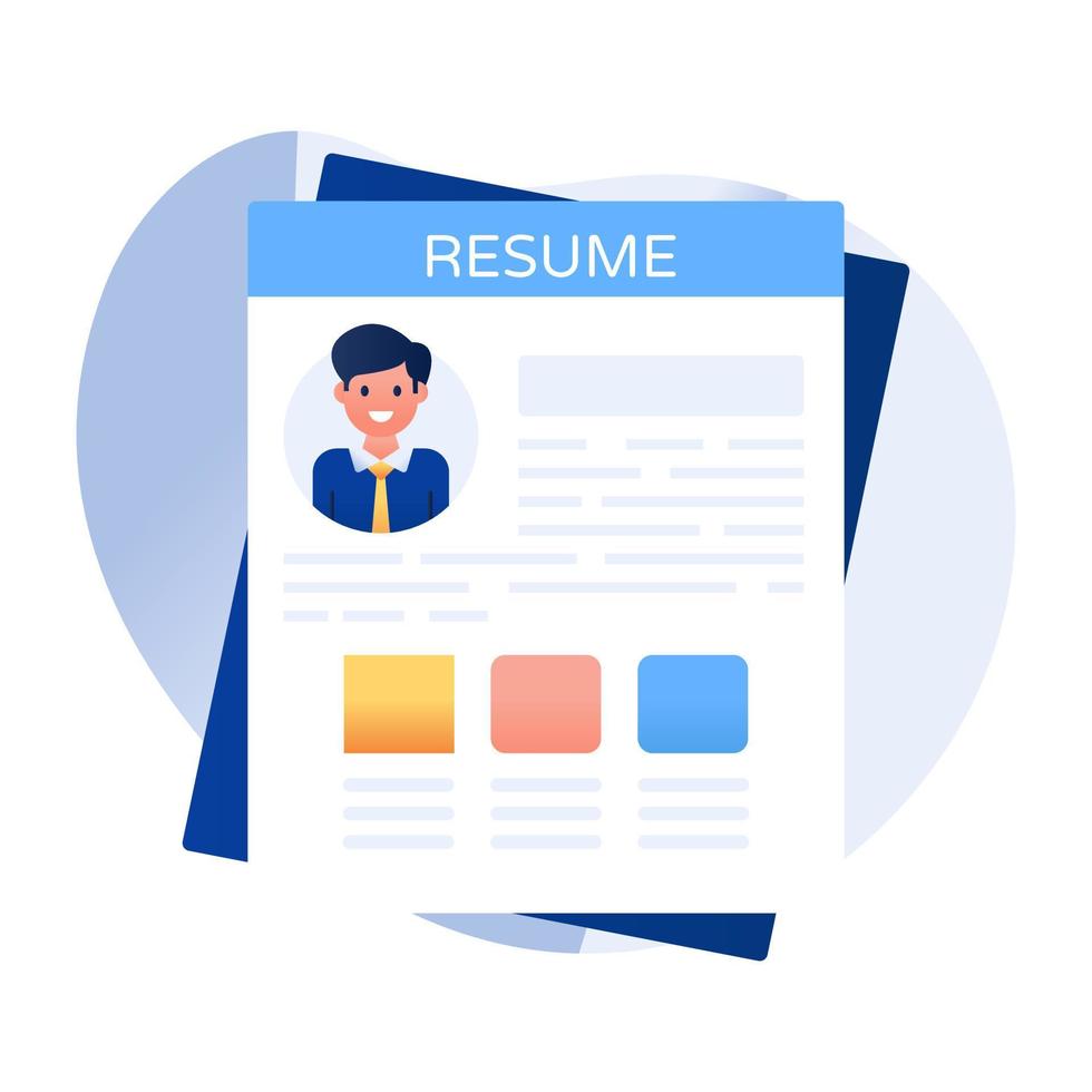 An icon design of curriculum vitae vector