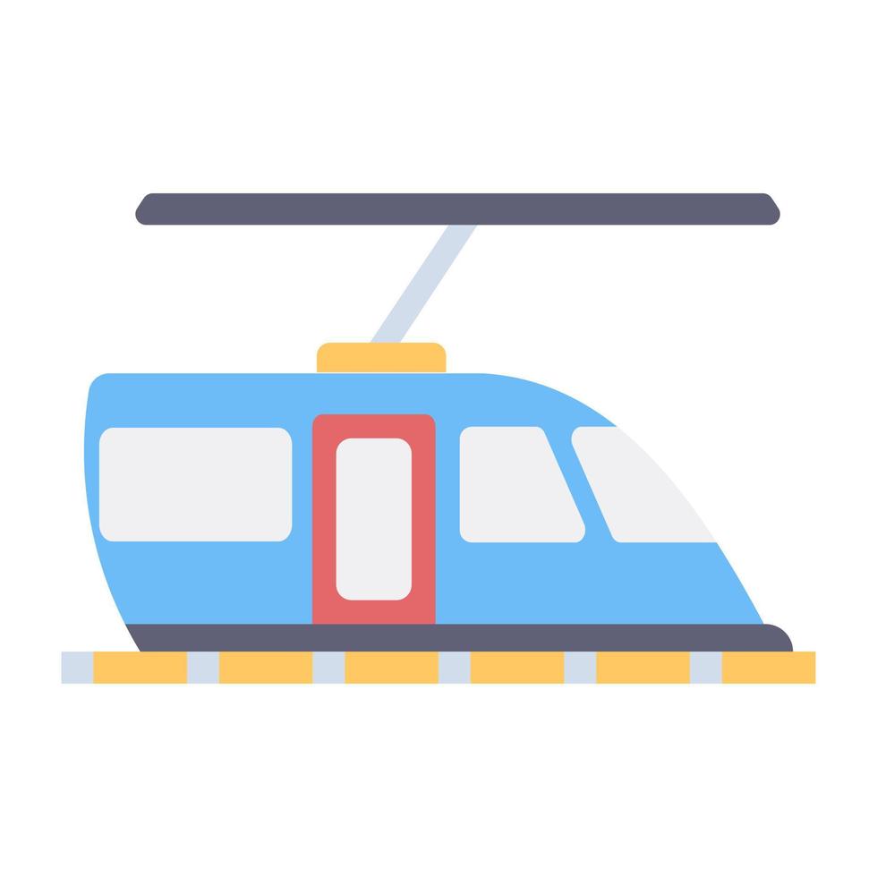 An editable design icon of electric train vector