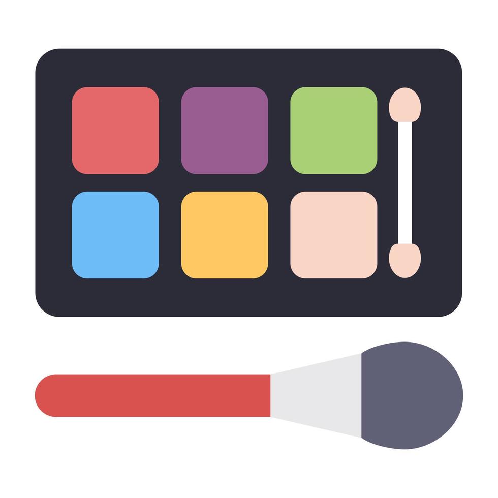 A colorful design icon of eyeshadow kit vector