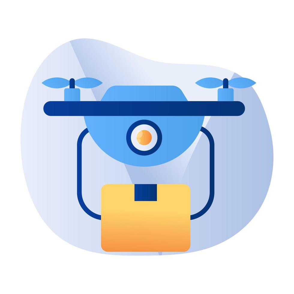 icono de descarga premium de entrega de drones vector