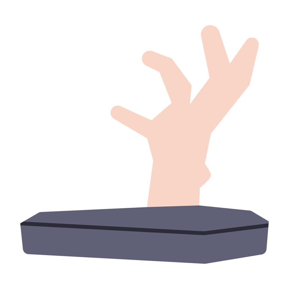 An icon design of scary hand vector