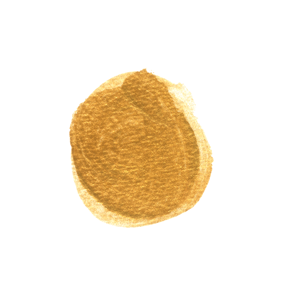 Gold watercolor brush stroke png