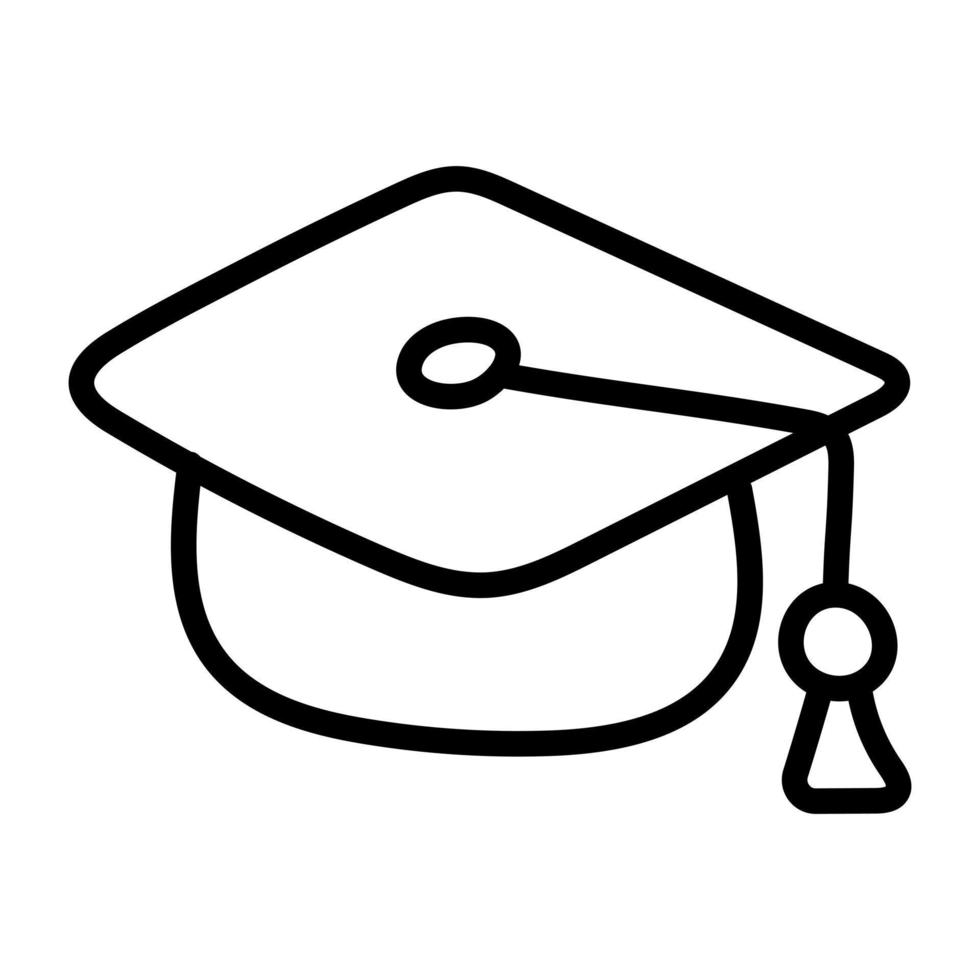 Academic cap icon, vector design of mortarboard