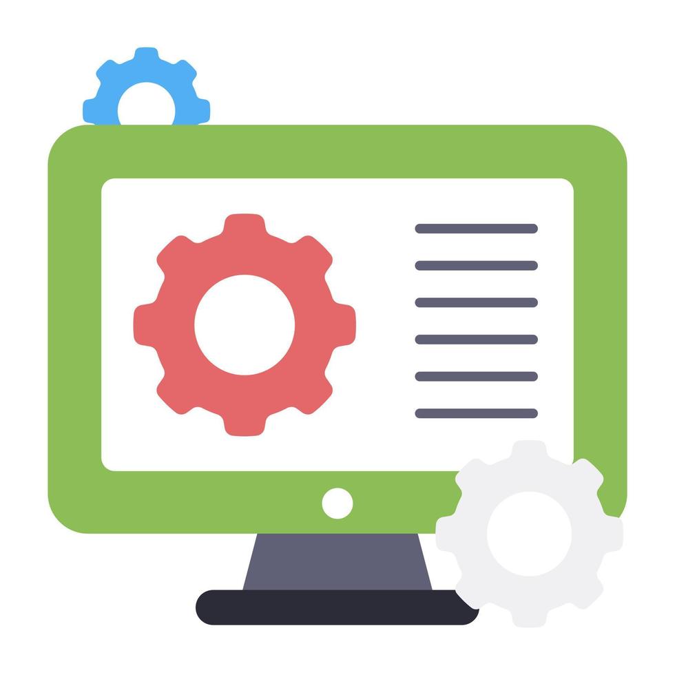 System setting icon, editable vector