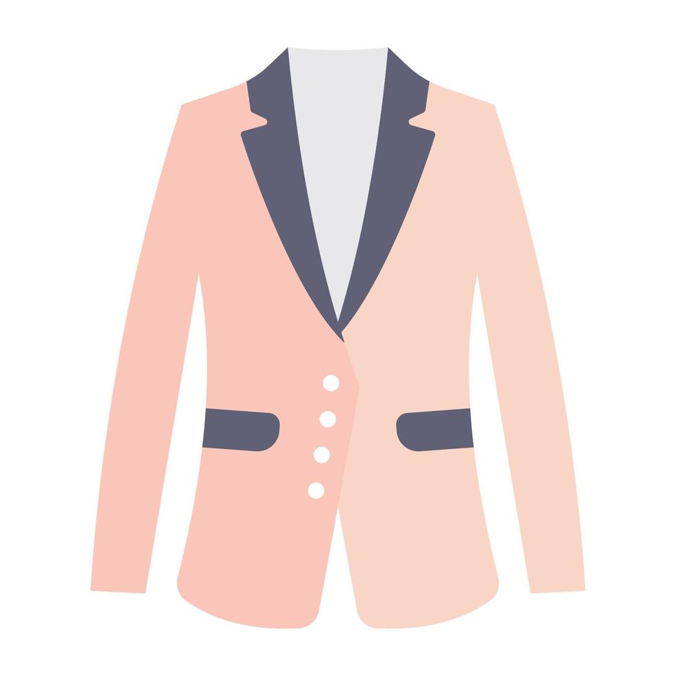 Editable design icon of men's coat vector