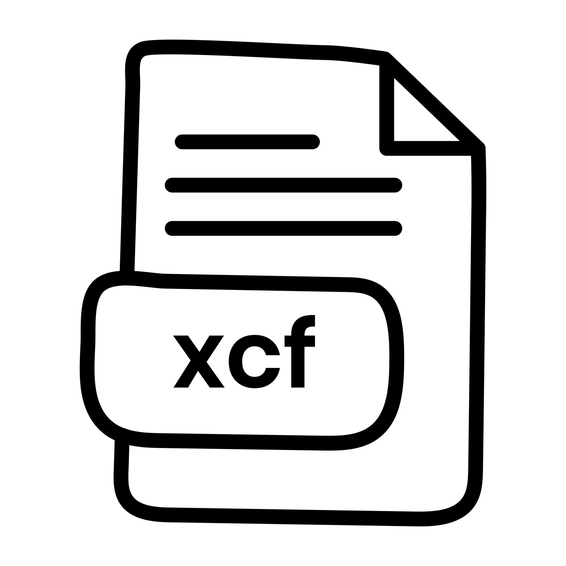 An icon design of Xcf file 10290944 Vector Art at Vecteezy