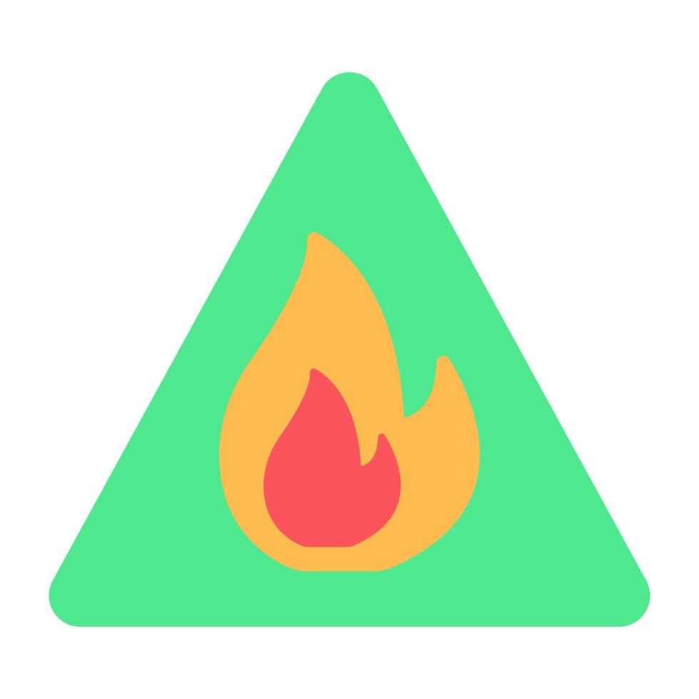 Trendy design icon of fire warning sign vector