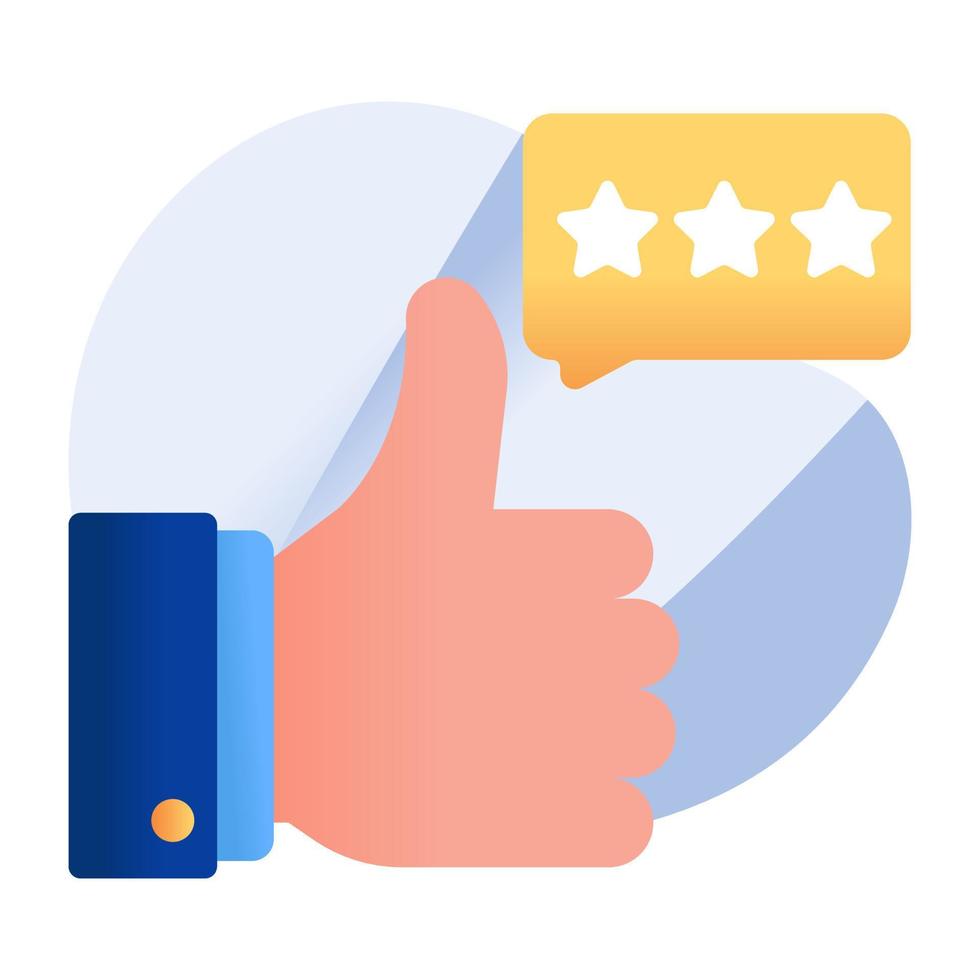 Ok gesture icon, vector design of thumbs up