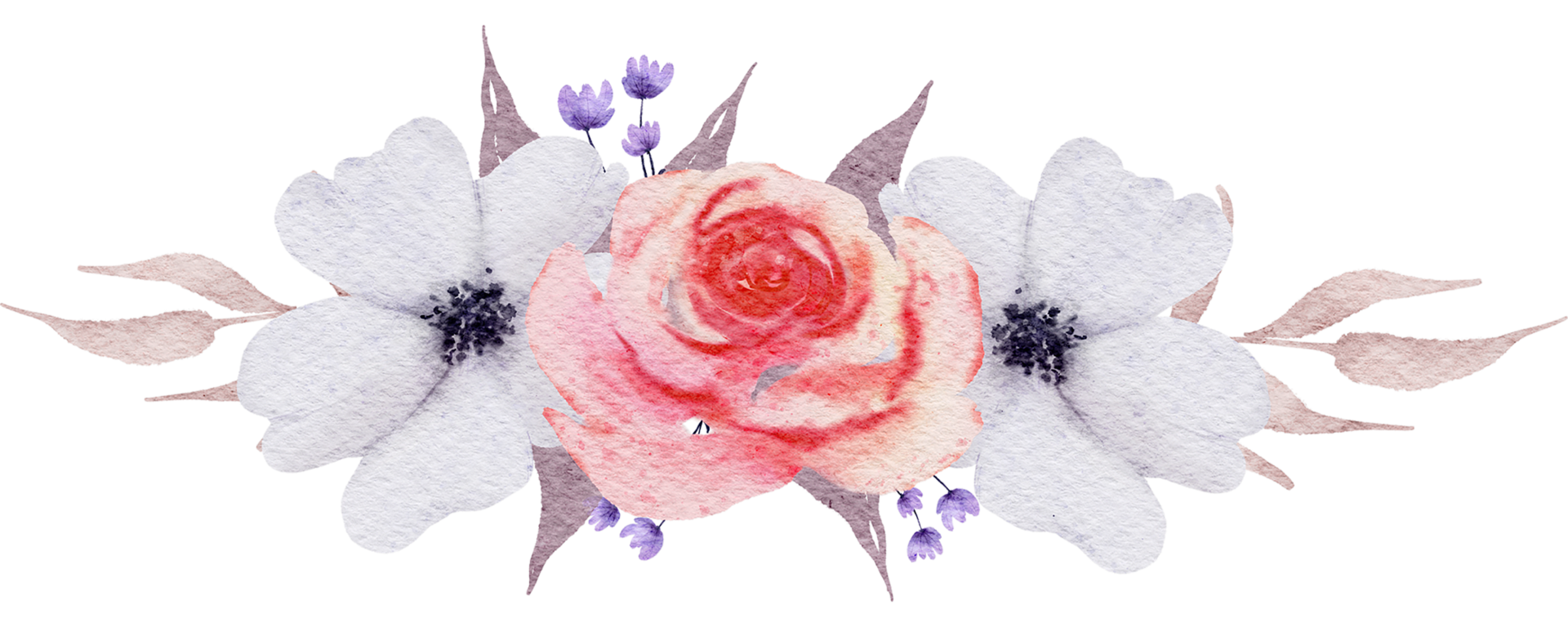 acquerello di bouquet di fiori png