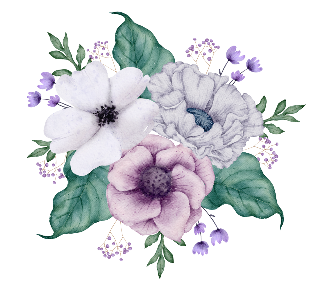 Flower Bouquet watercolor wedding flower png