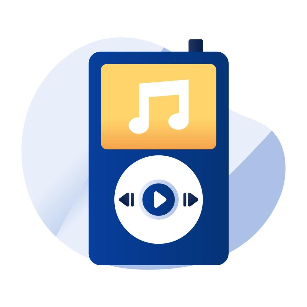 icono de diseño perfecto del reproductor de mp3 vector