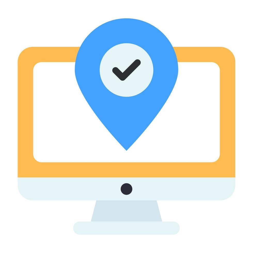 An icon design of verified location vector